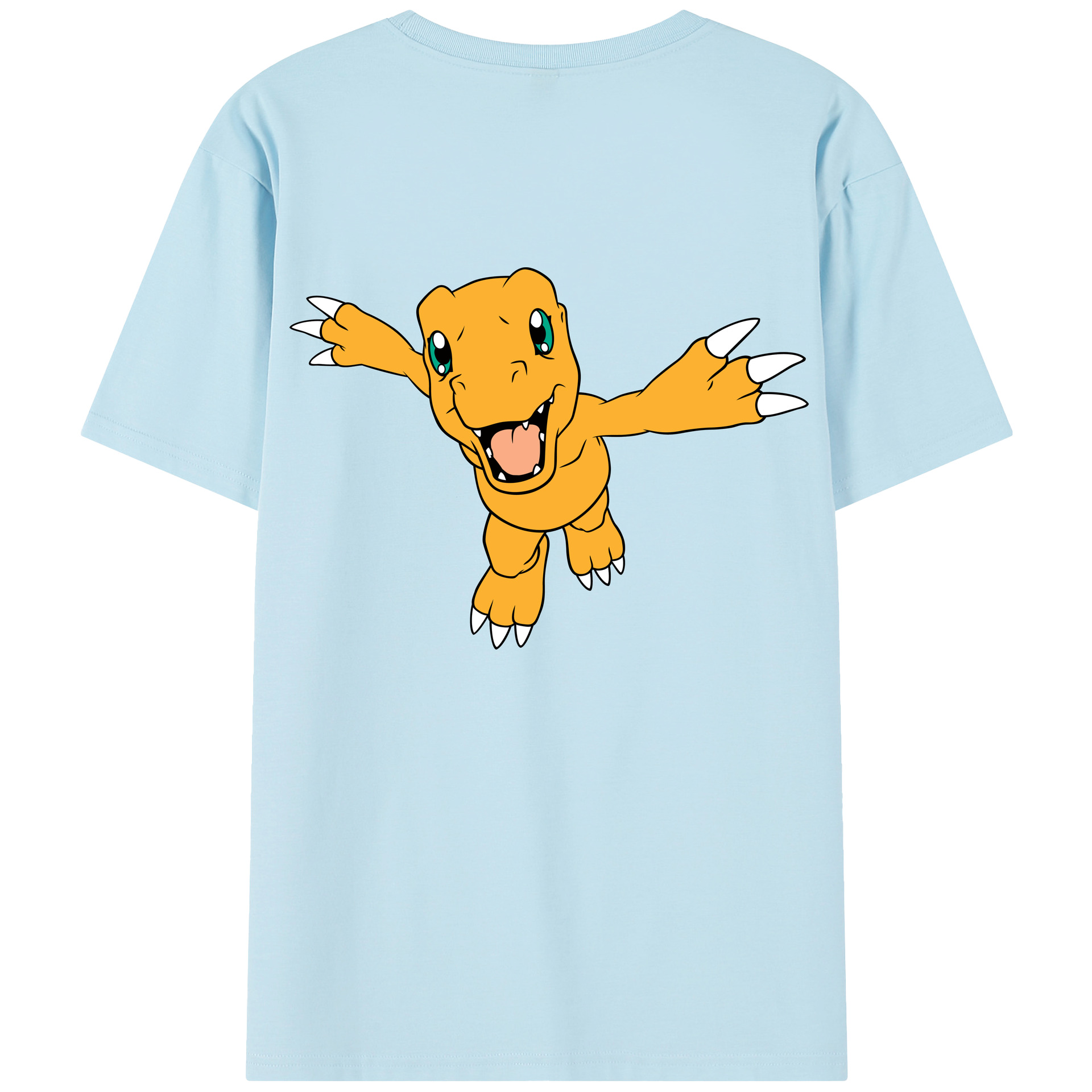 （画像用） Digimon デジタルモンスター/デジモン 綿100％半袖Tシャツ（背面プリント）